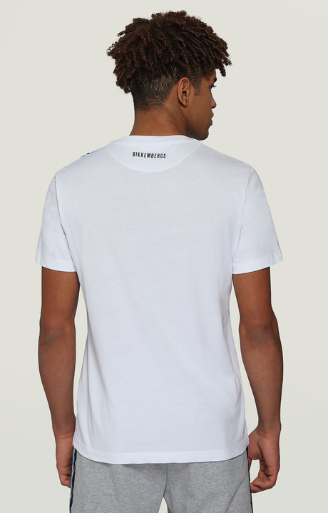 Men's T-shirt with applique, OPTICAL WHITE Men's T-shirt with applique, OPTICAL WHITE, hi-res-1