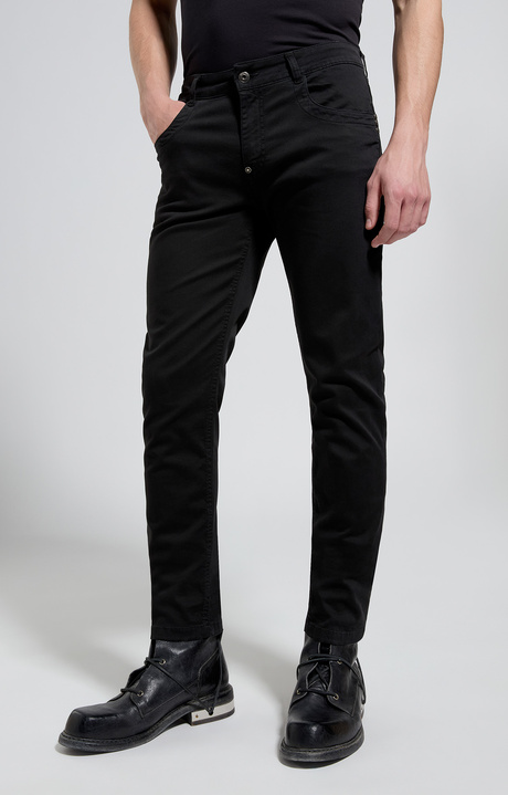 Men's slim fit 5-pocket pants, BLACK Men's slim fit 5-pocket pants, BLACK, hi-res-1