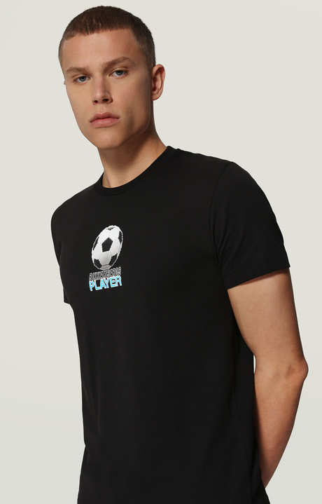 Men's T-shirt with pixel print, BLACK Men's T-shirt with pixel print, BLACK, hi-res-1