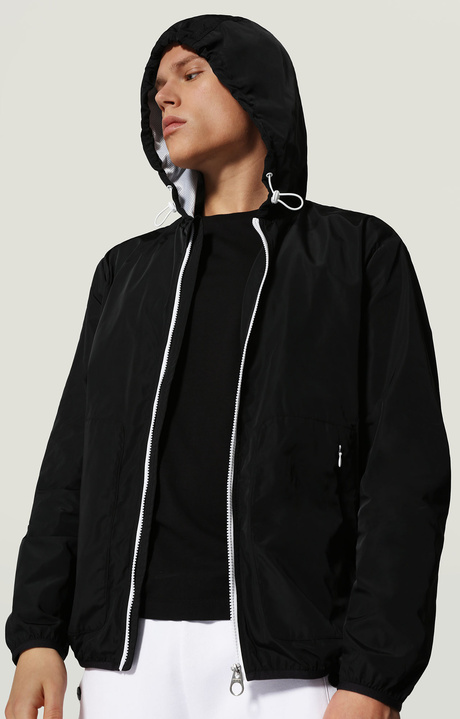 Windbreaker jacket with textured print, BLACK Windbreaker jacket with textured print, BLACK, hi-res-1