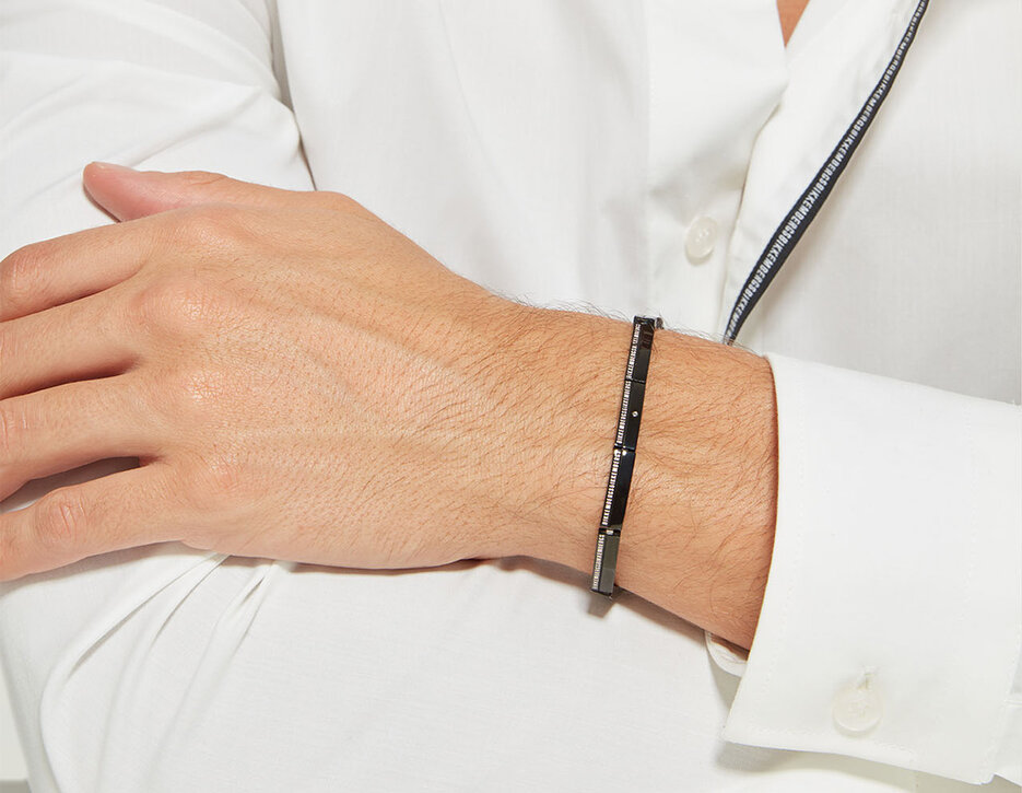 Bikkembergs slender men's bracelet with diamond, 240 Bikkembergs slender men's bracelet with diamond, 240, hi-res-1