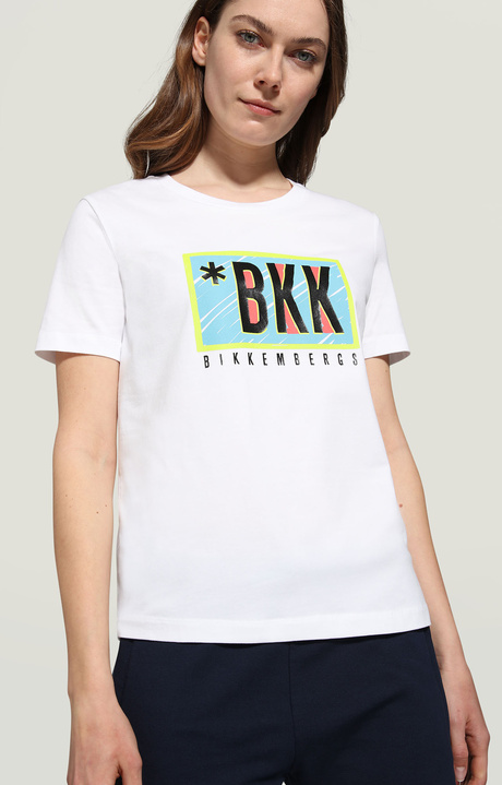 Women's T-shirt with textured detail, OPTICAL WHITE Women's T-shirt with textured detail, OPTICAL WHITE, hi-res-1