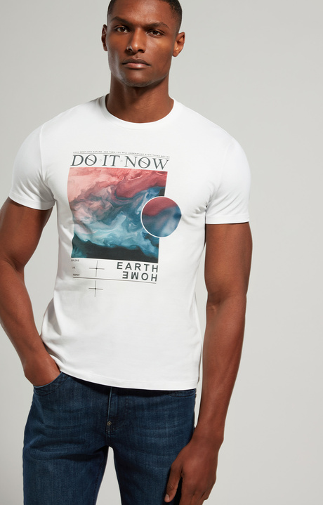 Men's print T-shirt, WHITE, hi-res-1