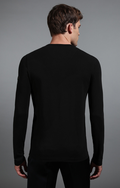 Men's black long sleeve t-shirt, BLACK Men's black long sleeve t-shirt, BLACK, hi-res-1