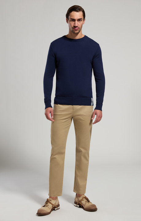 Men's round neck pullover, DRESS BLUES, hi-res-1