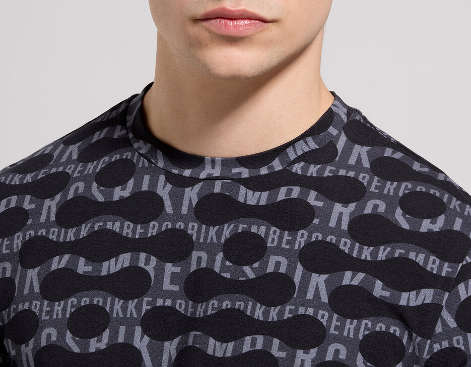 Men's slim fit pop camouflage T-shirt, BLACK Men's slim fit pop camouflage T-shirt, BLACK, hi-res-1