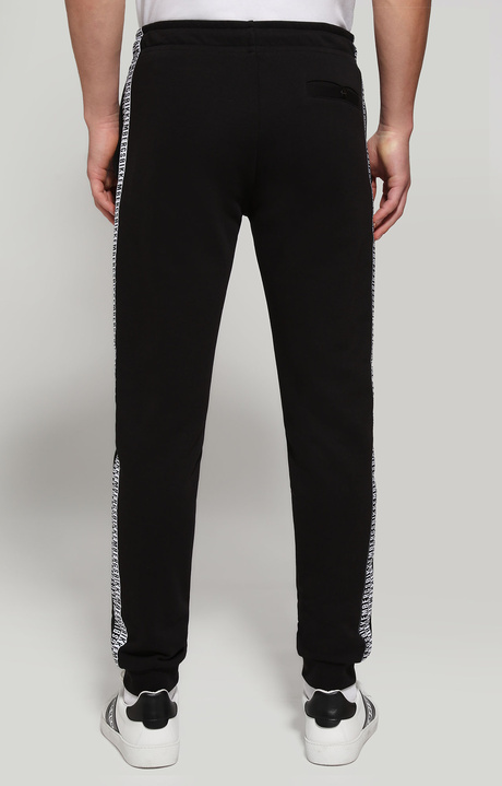 Men's joggers with double tape, BLACK Men's joggers with double tape, BLACK, hi-res-1