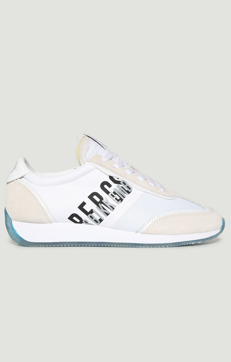 Women's multi-material sneakers Julie, WHITE Women's multi-material sneakers Julie, WHITE, hi-res-1