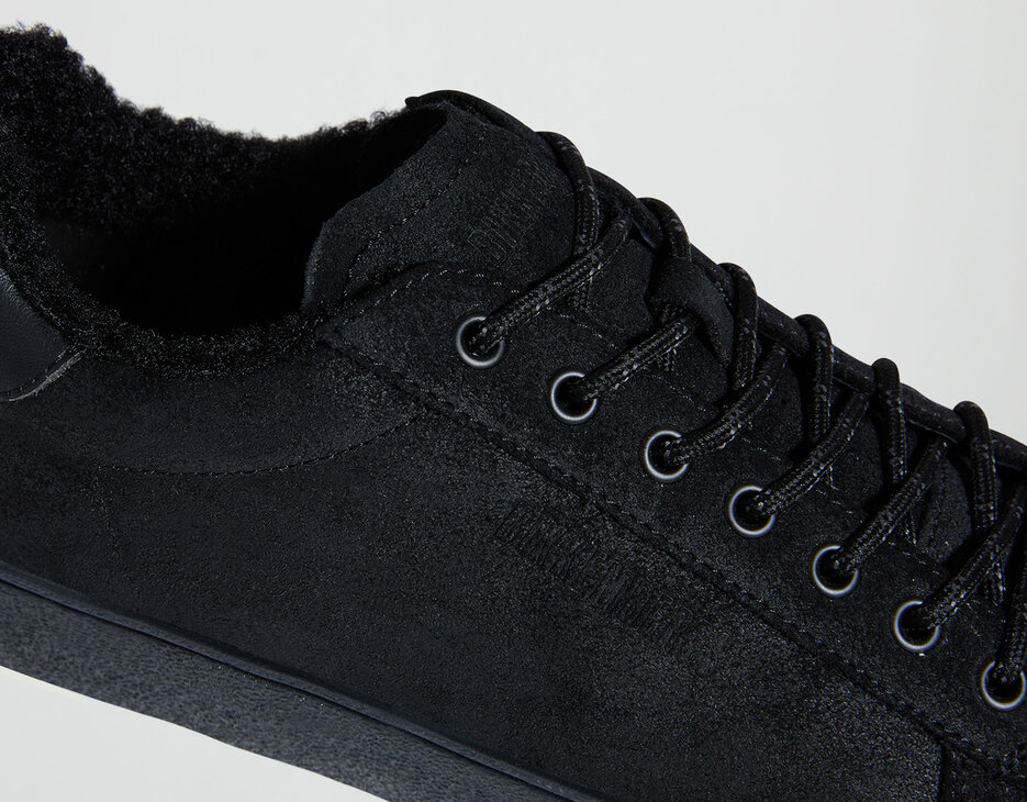 Recoba M men's sneakers with eco fur, BLACK Recoba M men's sneakers with eco fur, BLACK, hi-res-1