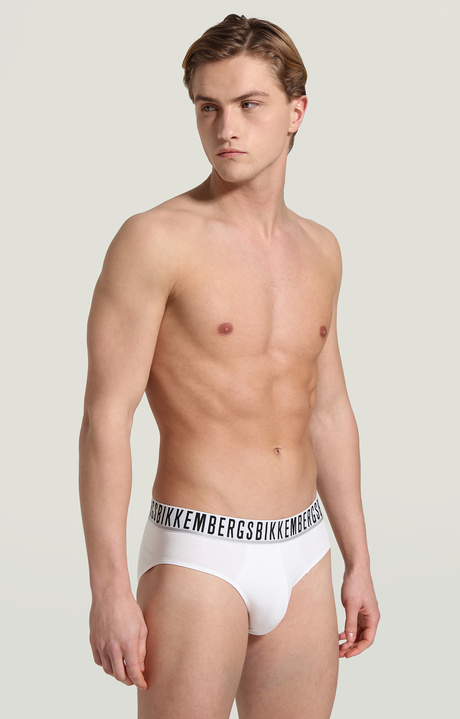 3-pack men's briefs in stretch cotton, WHITE 3-pack men's briefs in stretch cotton, WHITE, hi-res-1