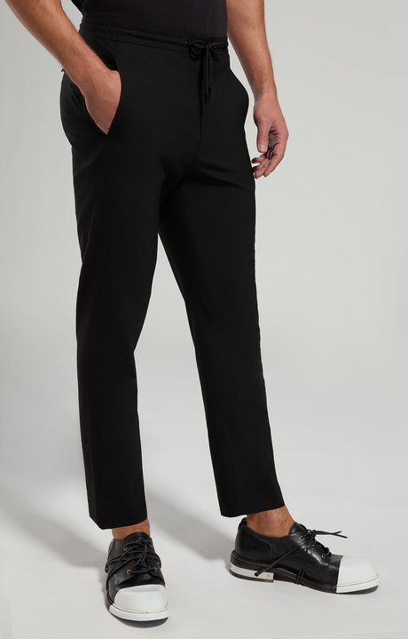Fresco wool men's pants, BLACK, hi-res-1