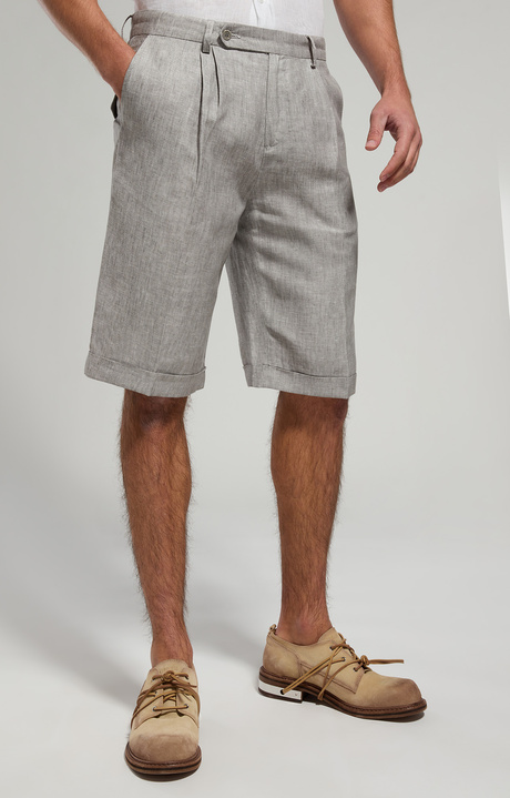 Men's bermuda shorts, GREY Men's bermuda shorts, GREY, hi-res-1