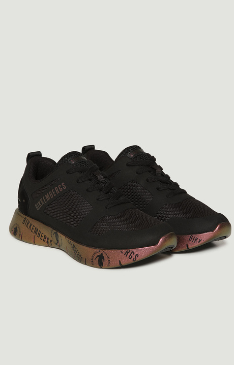 Women's sneakers Fleurienne with printed soles, BLACK Women's sneakers Fleurienne with printed soles, BLACK, hi-res-1