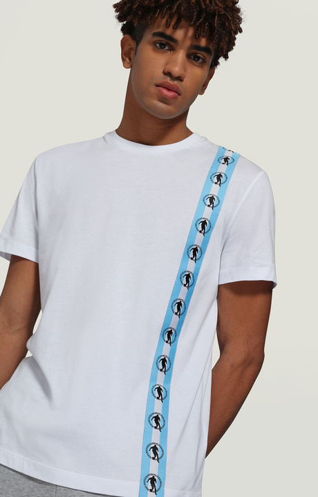 Men's T-shirt with applique, OPTICAL WHITE Men's T-shirt with applique, OPTICAL WHITE, hi-res-1
