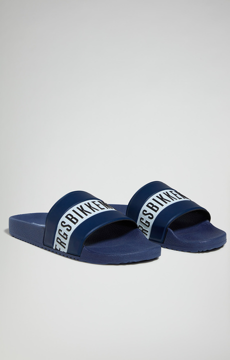 Men's rubber sliders - Pool, NAVY/WHITE Men's rubber sliders - Pool, NAVY/WHITE, hi-res-1