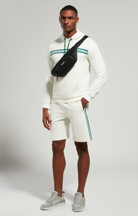 Men's shorts with stripes, MARSHMALLOW, hi-res-1