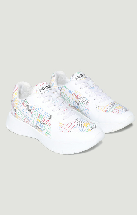 Women's sneakers Falyn with prints, WHITE Women's sneakers Falyn with prints, WHITE, hi-res-1