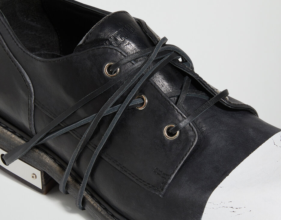 MEN'S LACE-UP SHOES - MET HOLE, BLACK/WHITE MEN'S LACE-UP SHOES - MET HOLE, BLACK/WHITE, hi-res-1