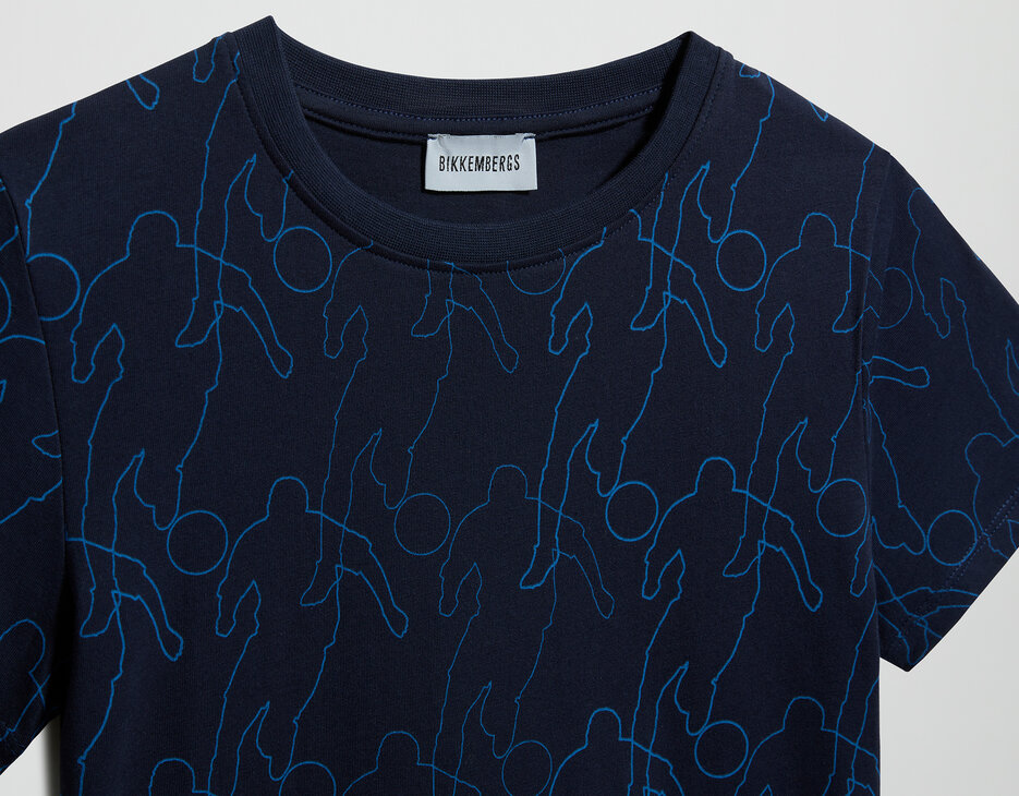 Boy's T-shirt with all-over print, NAVY Boy's T-shirt with all-over print, NAVY, hi-res-1