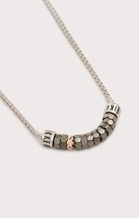 Bikkembergs steel necklace with diamonds, 360 Bikkembergs steel necklace with diamonds, 360, hi-res-1