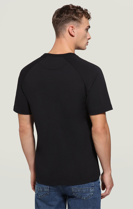 Men's T-shirt with raglan sleeves, BLACK Men's T-shirt with raglan sleeves, BLACK, hi-res-1