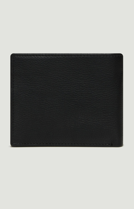 Compact men's leather wallet, BLACK Compact men's leather wallet, BLACK, hi-res-1