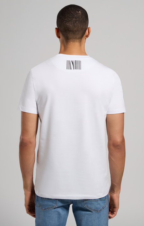 Men's contrast print T-shirt, WHITE Men's contrast print T-shirt, WHITE, hi-res-1