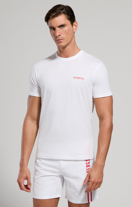 Men's print T-shirt, WHITE, hi-res-1