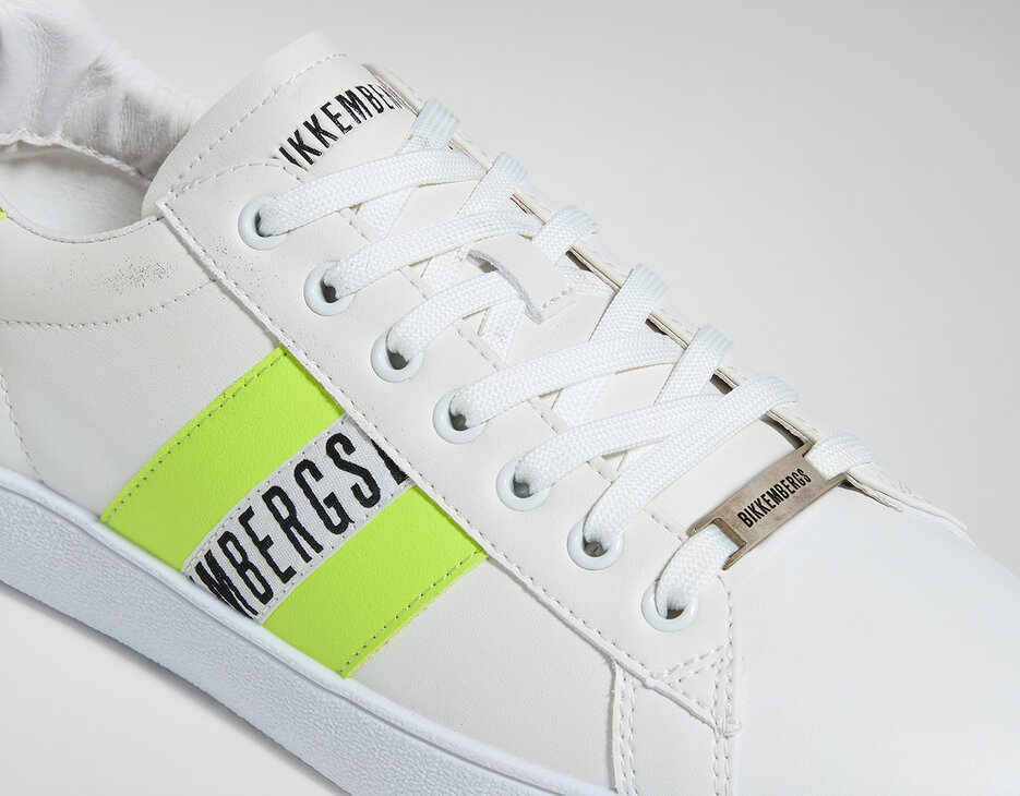 Men's sneakers - Recoba M, WHITE/FLUO YELLOW Men's sneakers - Recoba M, WHITE/FLUO YELLOW, hi-res-1