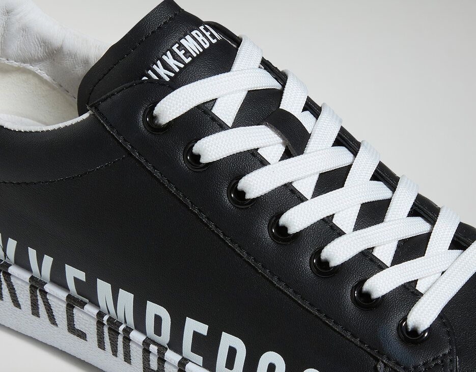 Men's sneakers - Recoba M logo, BLACK/WHITE Men's sneakers - Recoba M logo, BLACK/WHITE, hi-res-1