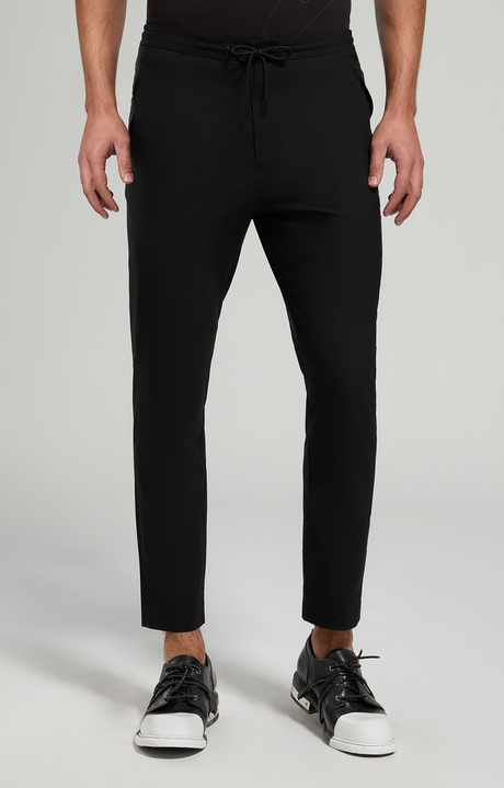 Fresco wool men's pants, BLACK, hi-res-1