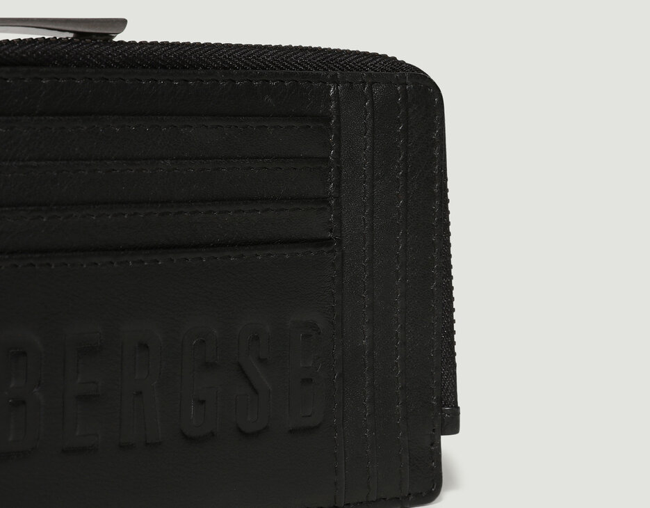 Men's zip-around coin purse, BLACK Men's zip-around coin purse, BLACK, hi-res-1