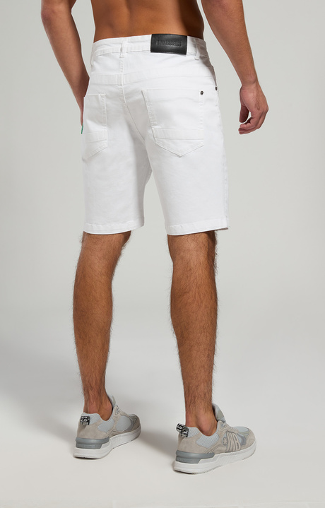Garment-dyed men's shorts, WHITE Garment-dyed men's shorts, WHITE, hi-res-1
