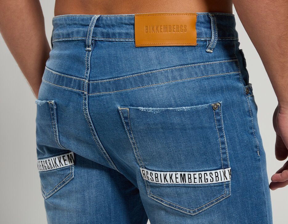 Men's jean shorts, BLUE DENIM LIGHT LAV.2 Men's jean shorts, BLUE DENIM LIGHT LAV.2, hi-res-1