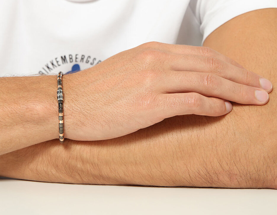 Bikkembergs men's bracelet with two-tone elements, 320 Bikkembergs men's bracelet with two-tone elements, 320, hi-res-1