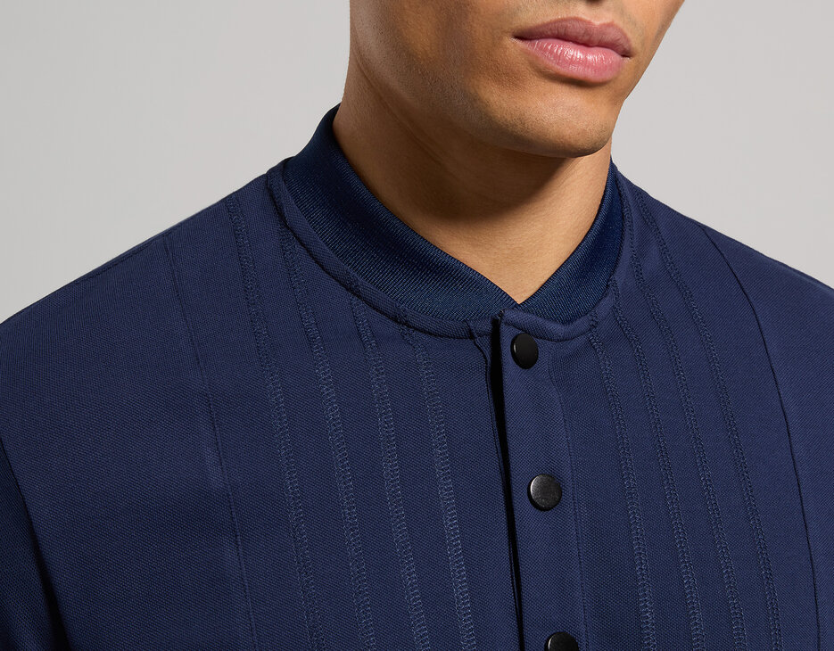 Men's piquet Henley shirt, DRESS BLUES Men's piquet Henley shirt, DRESS BLUES, hi-res-1