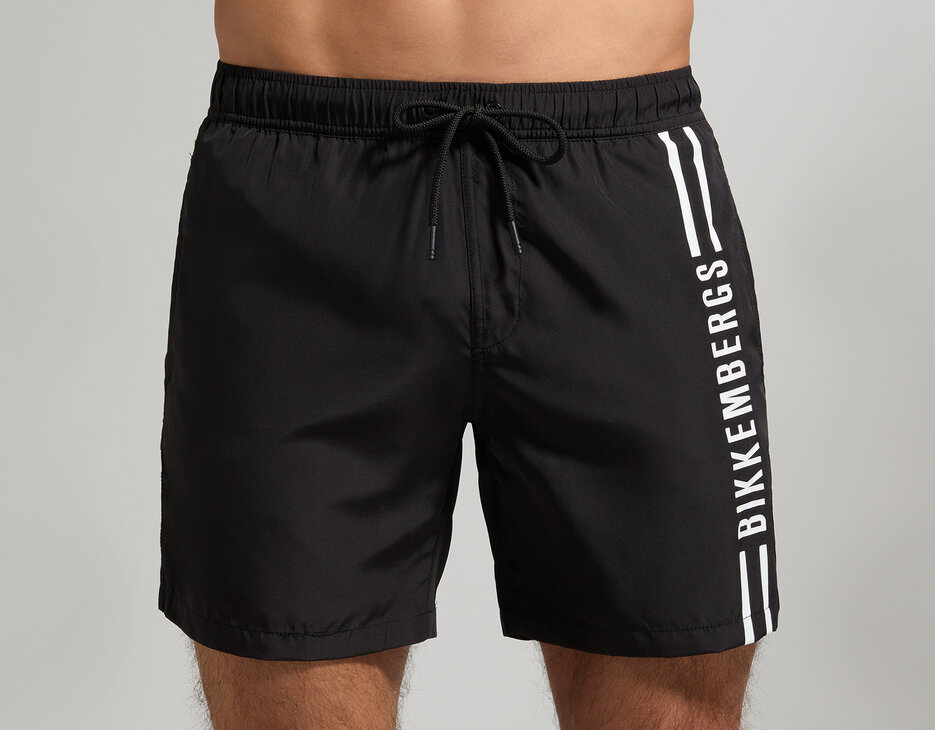 Striped men's boardshorts, BLACK Striped men's boardshorts, BLACK, hi-res-1