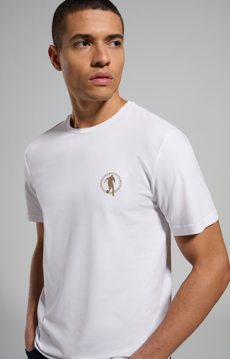 Stretch jersey men's T-shirt, WHITE/CINDER Stretch jersey men's T-shirt, WHITE/CINDER, hi-res-1