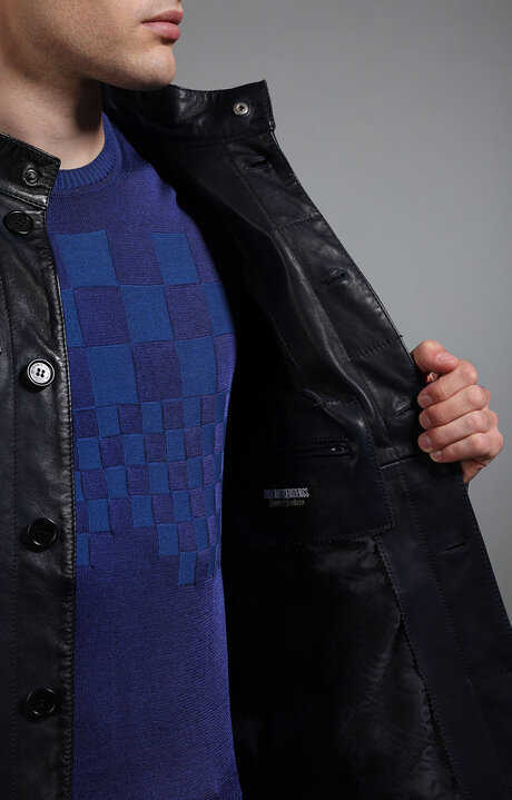 LEATHER JACKET, NAVY, hi-res-1