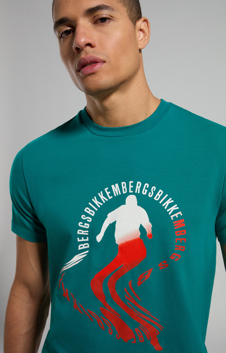 Men's faded print T-shirt, EVERGLADE Men's faded print T-shirt, EVERGLADE, hi-res-1