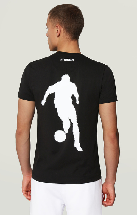Men's T-shirt with pixel print, BLACK Men's T-shirt with pixel print, BLACK, hi-res-1