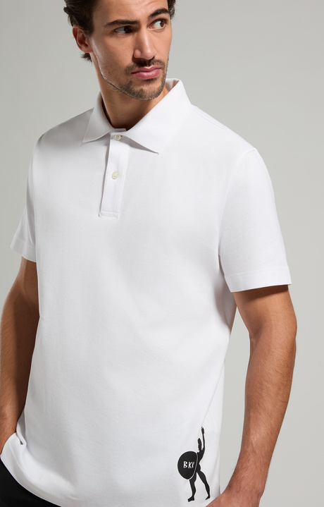 Men's piquet polo shirt, WHITE Men's piquet polo shirt, WHITE, hi-res-1