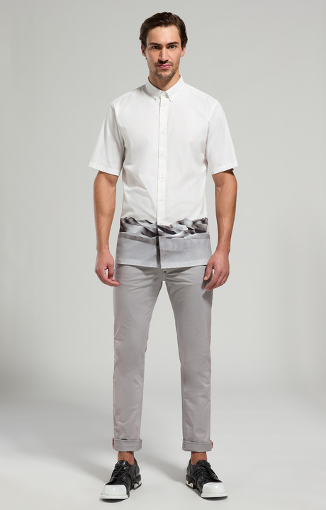 Printed men's shirt, WHITE, hi-res-1