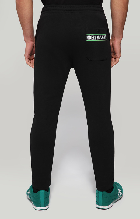 Sweatpants with applique, BLACK Sweatpants with applique, BLACK, hi-res-1