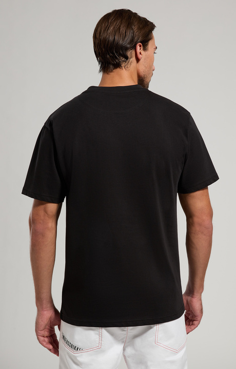 Men's print jersey T-shirt, BLACK, hi-res-1