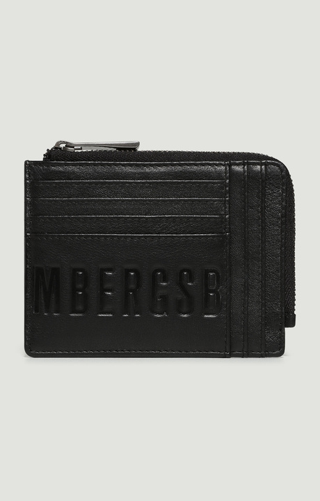 Men's zip-around coin purse, BLACK Men's zip-around coin purse, BLACK, hi-res-1