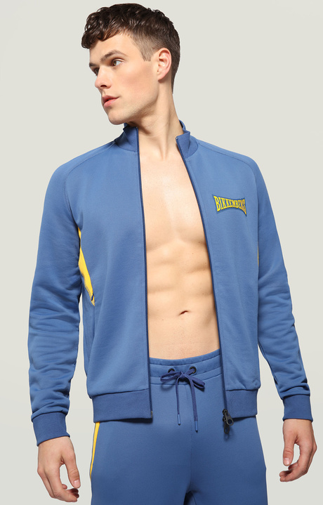Jacket with inserts and textured logo, BLUE Jacket with inserts and textured logo, BLUE, hi-res-1