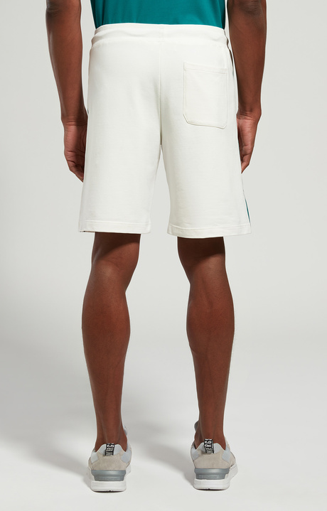 Men's shorts with stripes, MARSHMALLOW, hi-res-1
