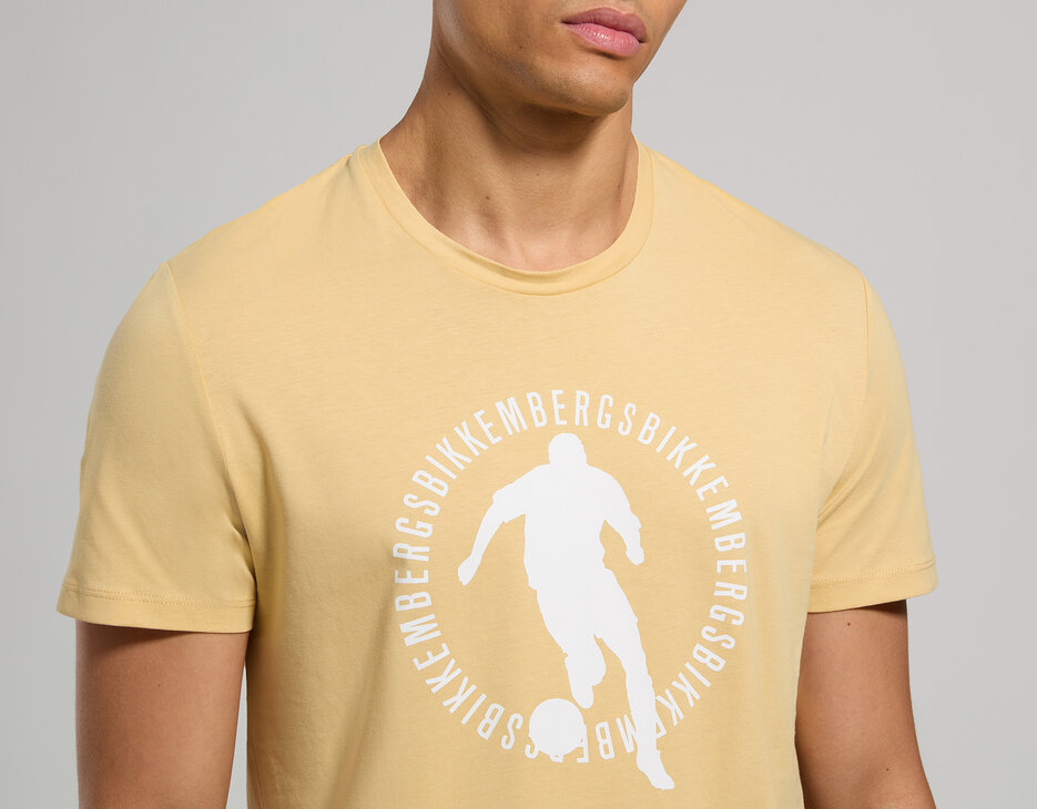Slub cotton men's T-shirt, NEW WHEAT Slub cotton men's T-shirt, NEW WHEAT, hi-res-1