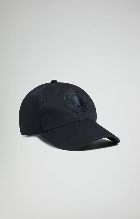 Men's baseball cap with patch, BLACK Men's baseball cap with patch, BLACK, hi-res-1